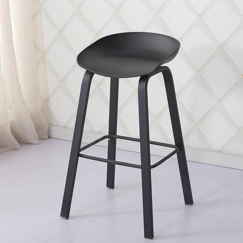 Astra | Contemporary Metal Black White Bar Stool