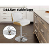 Astra | Contemporary Swivel Wooden White PU Leather Bar Stools | Set of 2