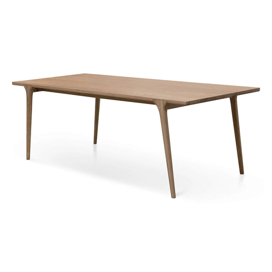 Auburn | Natural Oak 2.2m Wooden Rectangular Dining Table | Natural