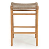 Augusta | Coastal Outdoor Corded Wooden Backless Bar Stools