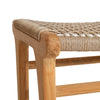 Augusta | Coastal Outdoor Corded Wooden Backless Bar Stools