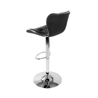 Avignon | Modern Metal White Black PU Leather Bar Stools | Set Of 2