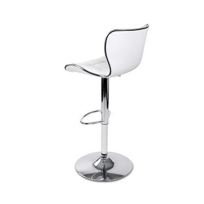 Avignon | Modern Metal White Black PU Leather Bar Stools | Set Of 2