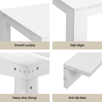Ballina Hannaford | Modern White Boucle Marble Finish 4 Seater Dining Table Set | White