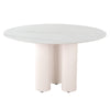 Barcelona | 130cm White Wooden Ash Veneer Round Dining Table