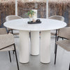 Barcelona | 130cm White Wooden Ash Veneer Round Dining Table