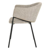 Barcelona | Modern Almond Fabric Dining Chair With Arms | Set Of 2