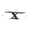 Baroosa | Contemporary 2.2m Natural Black Rectangular Wooden Dining Table
