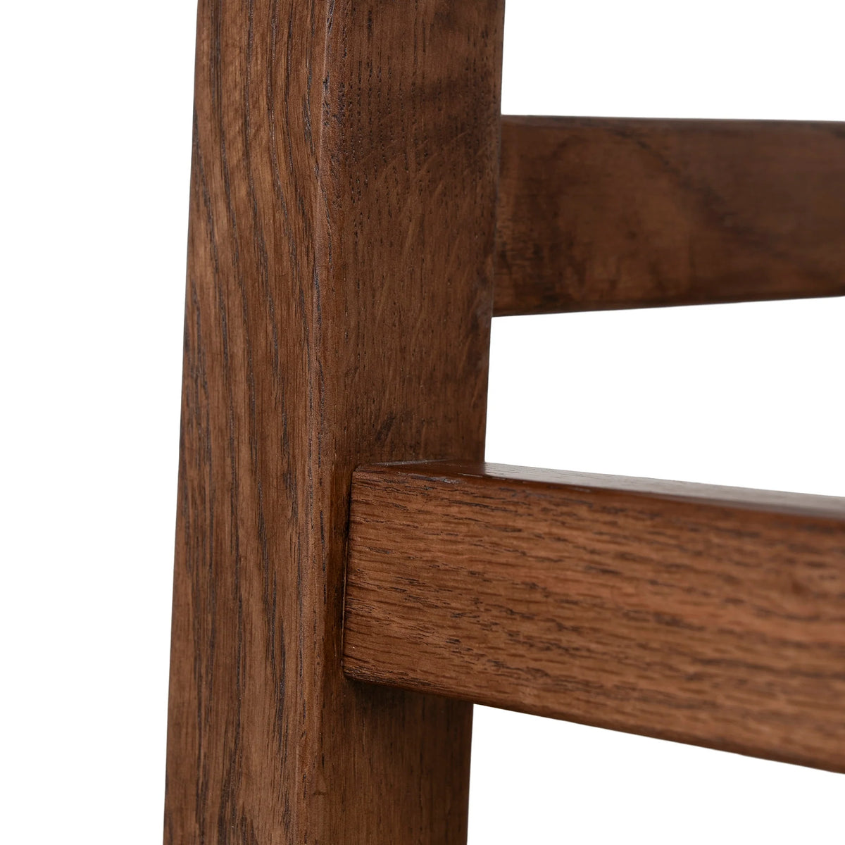 Baybreeze | Backless Coastal Black Walnut Natural Wooden Rattan Bar Stool | Walnut