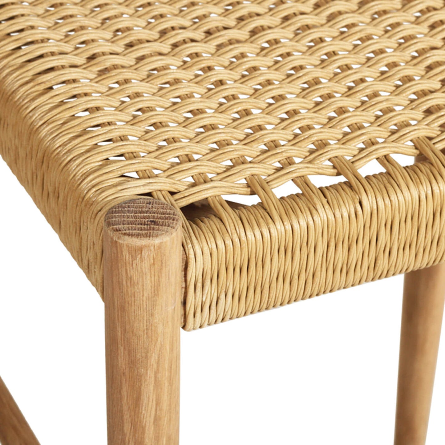 Beachmere | Natural Woven Coastal Wooden Bar Stools | Natural