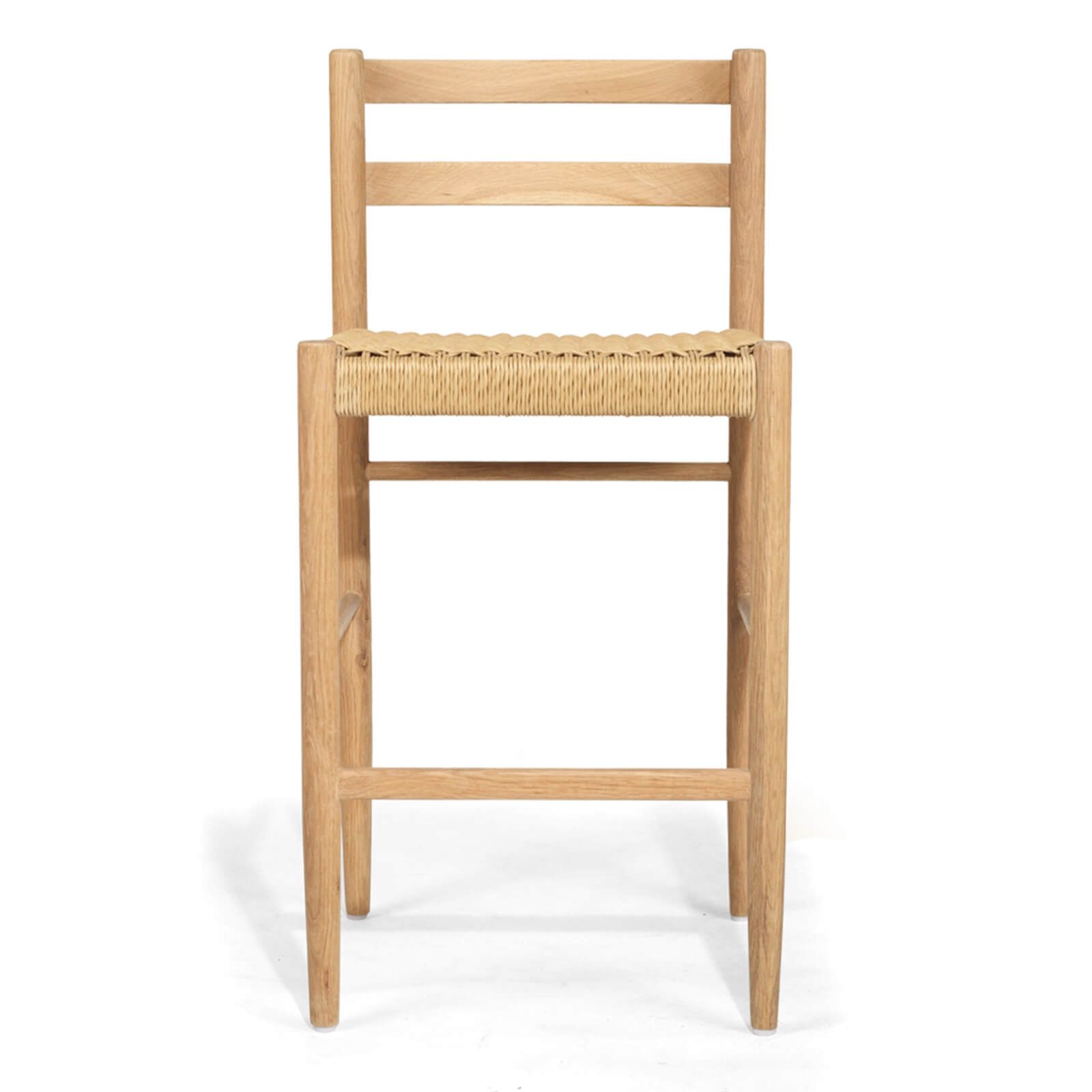 Beachmere | Natural Woven Coastal Wooden Bar Stools | Natural