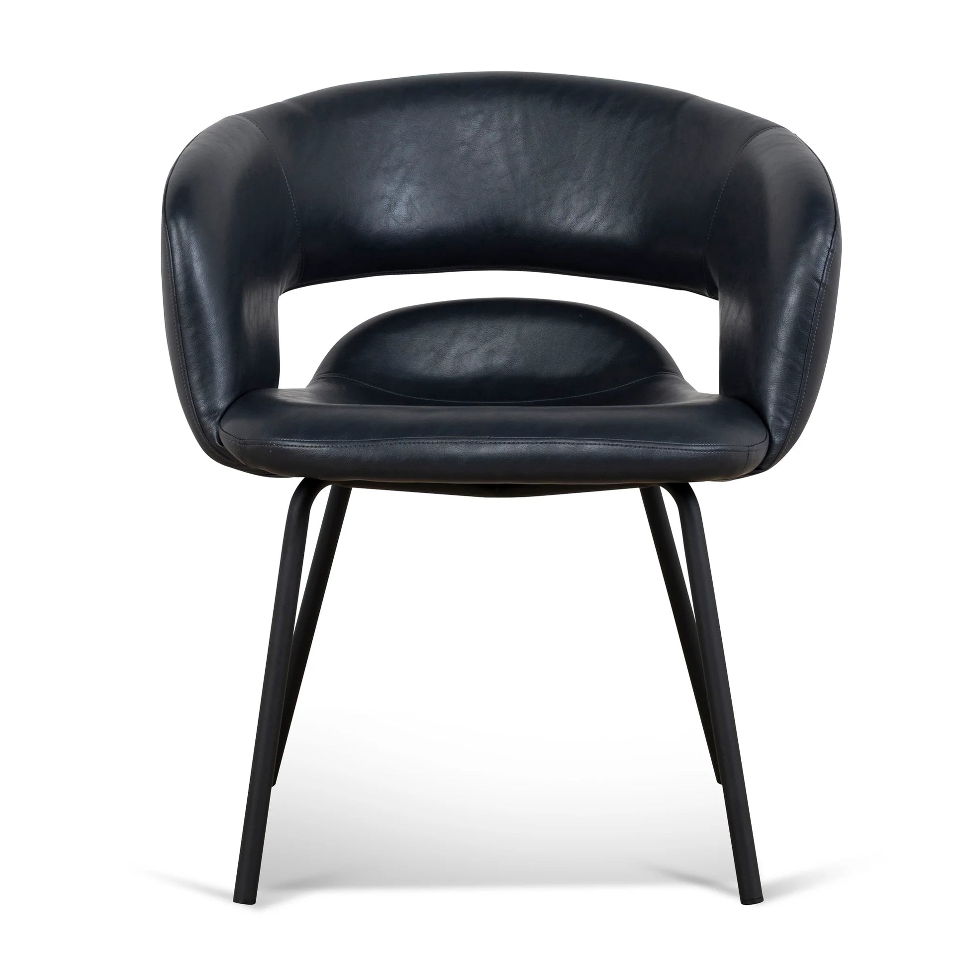 Belford | Modern PU Leather Fabric Dining Chairs With Arms | Set Of 2 | Black
