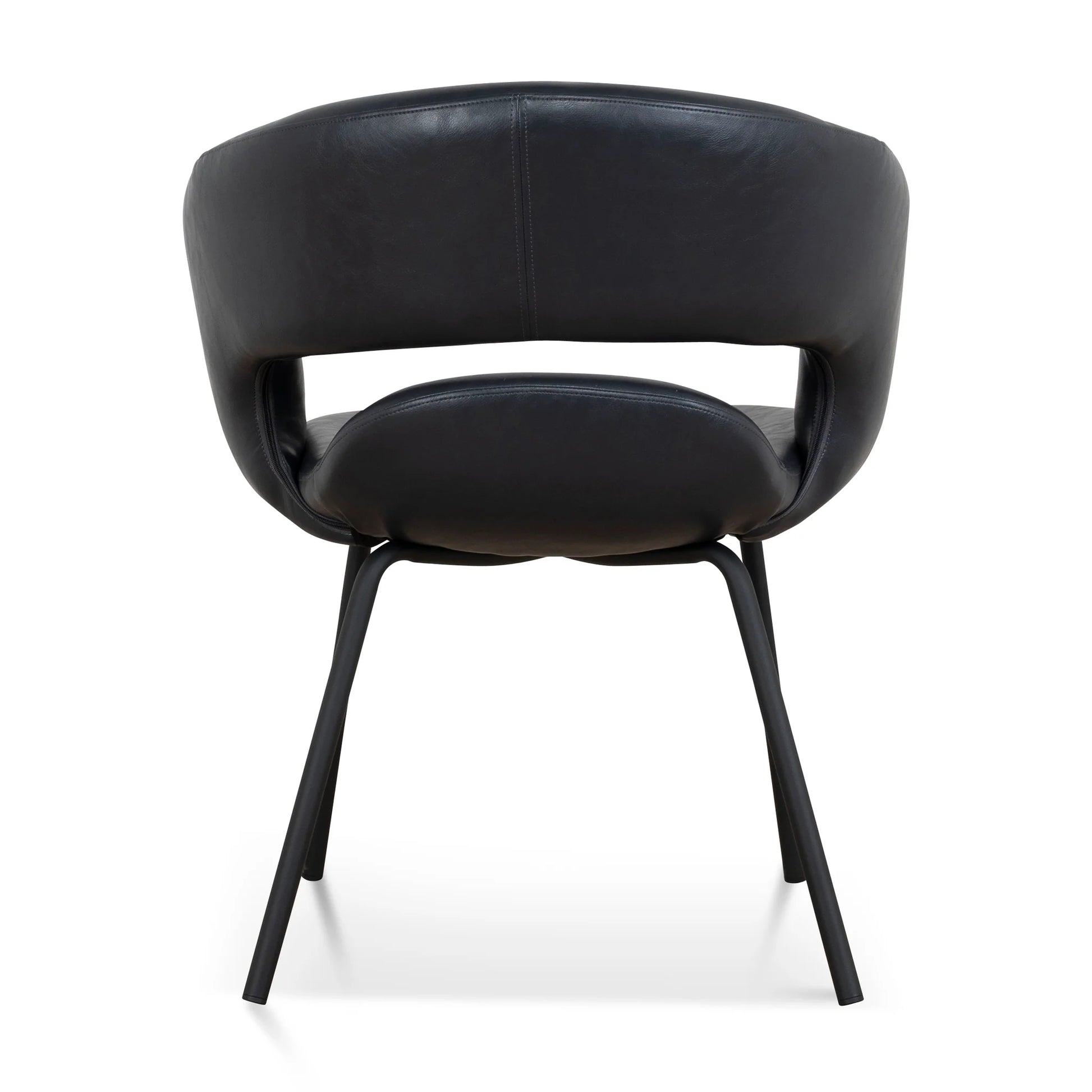 Belford | Modern PU Leather Fabric Dining Chairs With Arms | Set Of 2 | Black