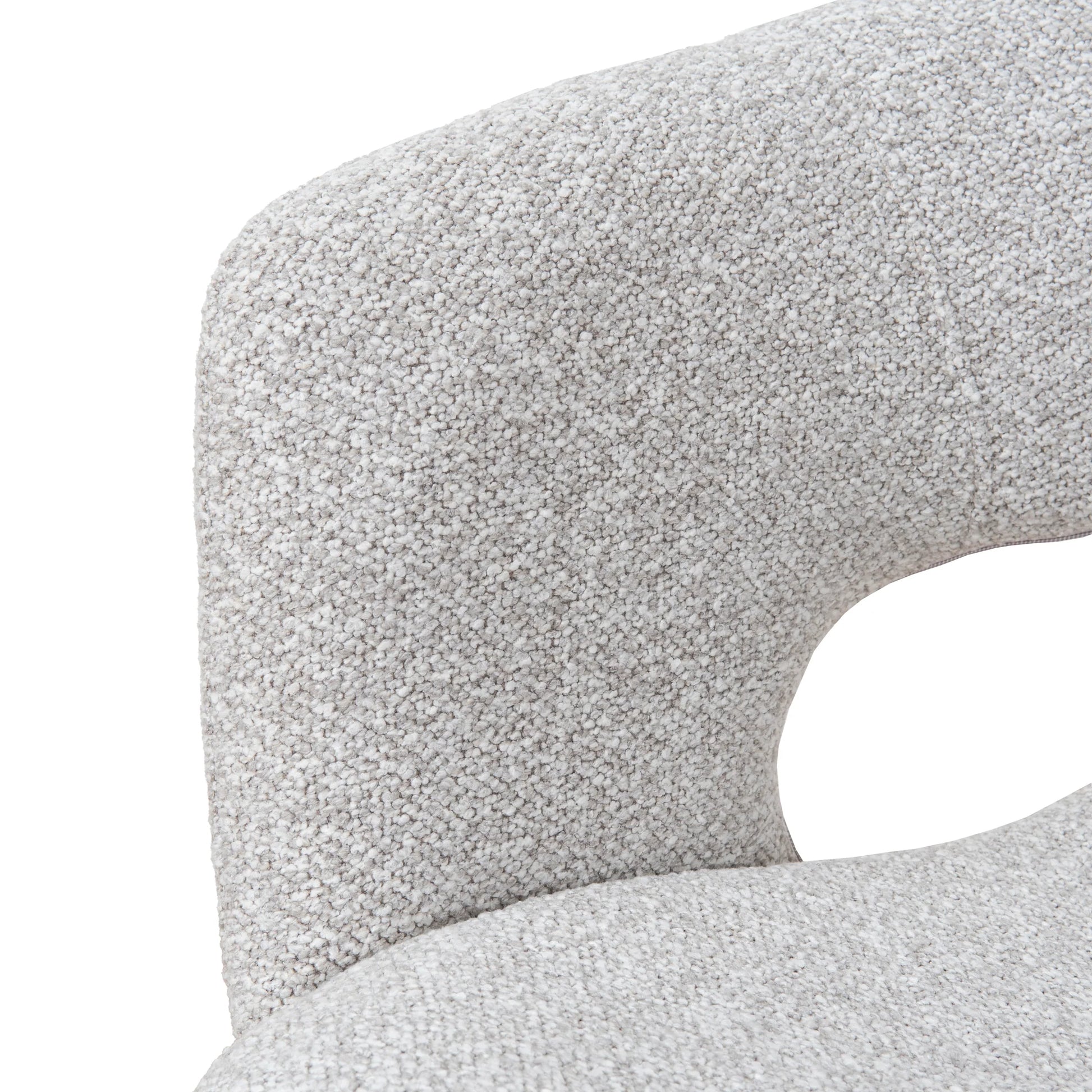 Belford | Modern PU Leather Fabric Dining Chairs With Arms | Set Of 2 | Clay Grey