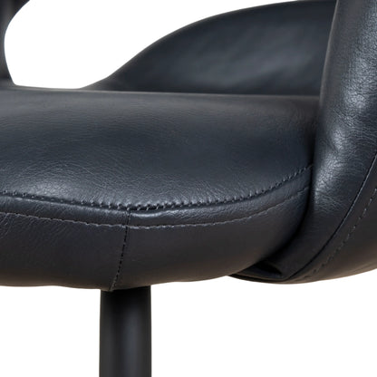 Belford | Modern PU Leather Fabric Dining Chairs With Arms | Set Of 2 | Black