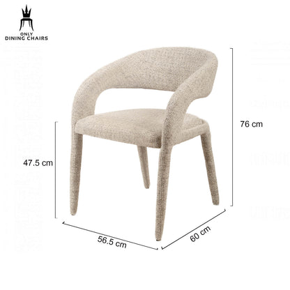 Bellerose | Modern Seafoam Fabric Dining Chair | Beige