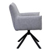 Bellevue | Contemporary Light Grey Fabric Dining Chair With Arms | Set Of 2
