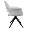 Bellinger | Contemporary Boucle Ivory Swivel Dining Chair With Arms | Set Of 2