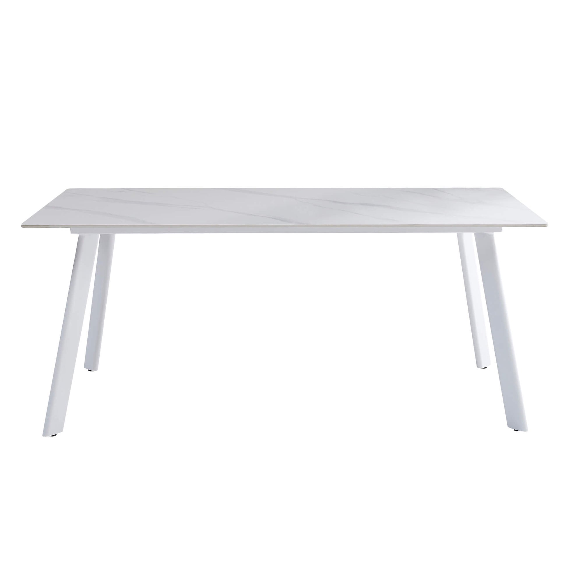 Bellinger | Modern Wooden Ceramic Snow White 1.8m Dining Table | White
