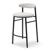Belvidere | Mid Century Boucle Fabric Upholstered Bar Stools | Set Of 2