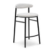 Belvidere | Mid Century Boucle Fabric Upholstered Bar Stools | Set Of 2