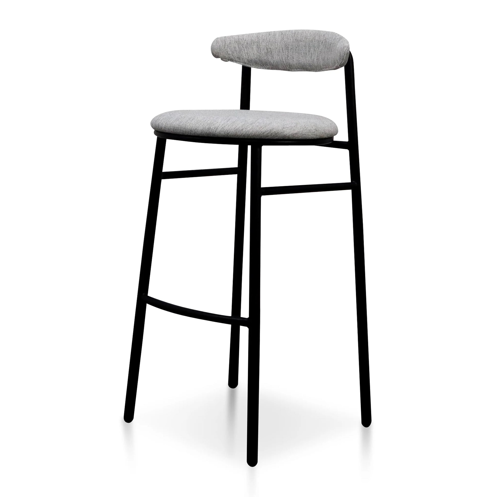 Belvidere | Mid Century Boucle Fabric Upholstered Bar Stools | Set Of 2 | White