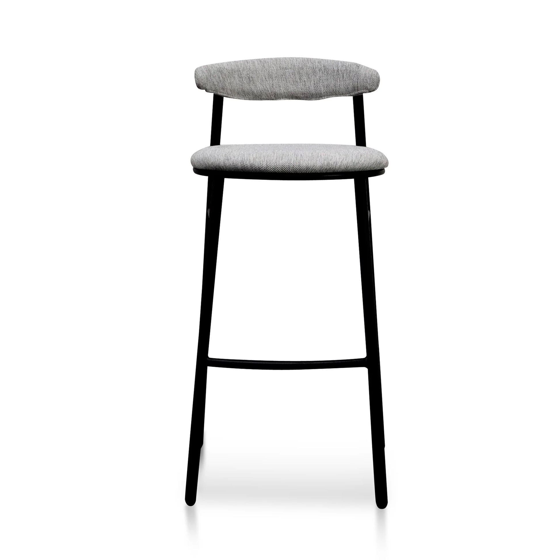 Belvidere | Mid Century Boucle Fabric Upholstered Bar Stools | Set Of 2 | White