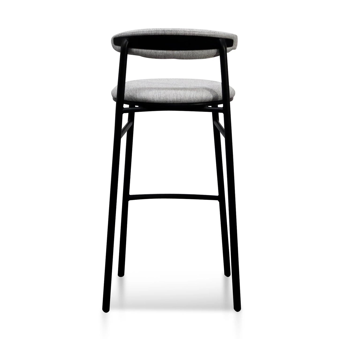Belvidere | Mid Century Boucle Fabric Upholstered Bar Stools | Set Of 2 | Grey