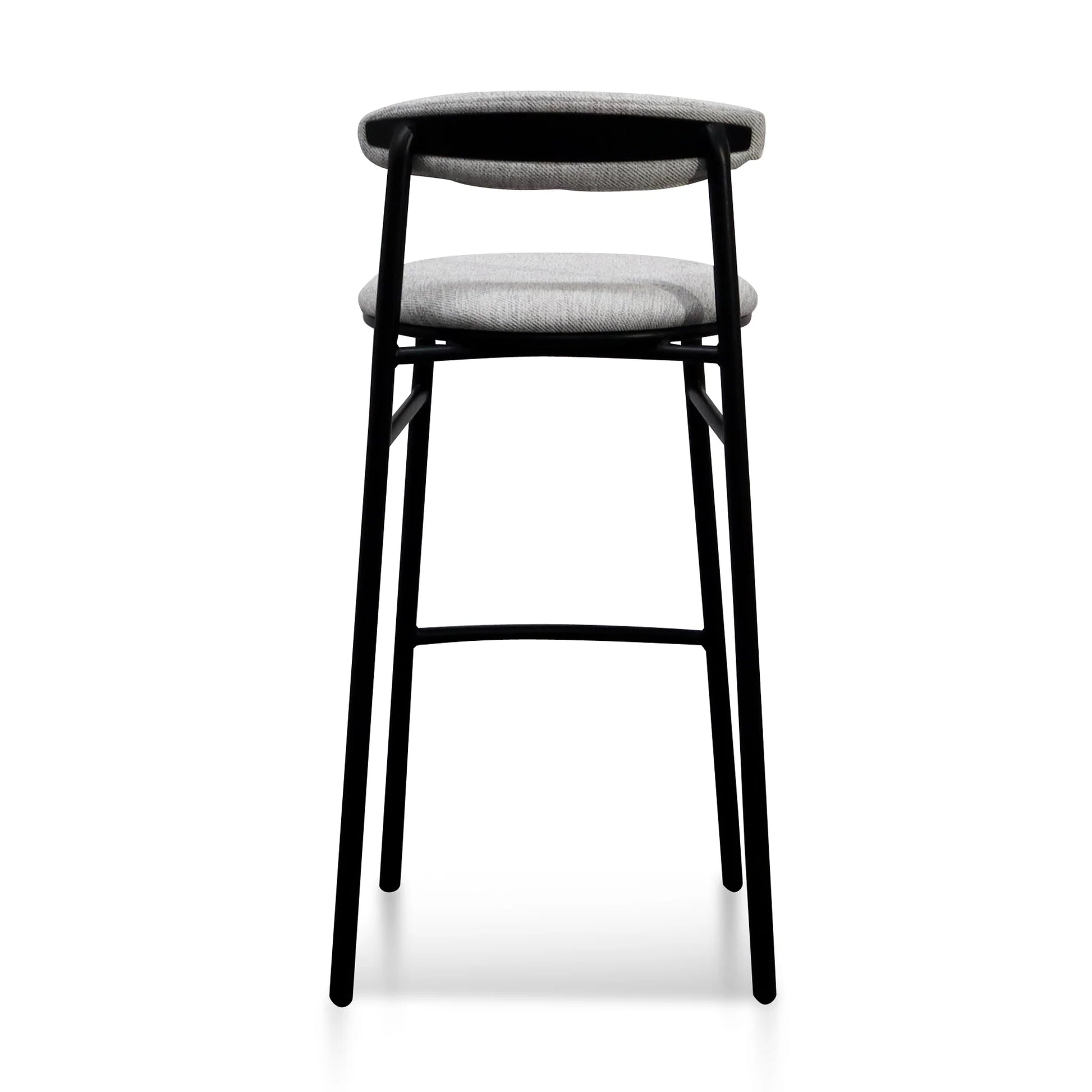 Belvidere | Mid Century Boucle Fabric Upholstered Bar Stools | Set Of 2 | Grey