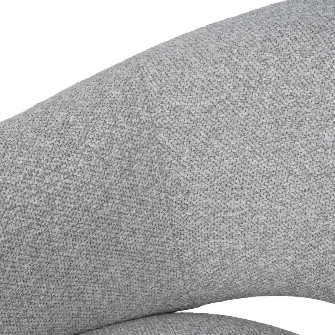 Bentley | Modern Metal Clay Grey Fabric Dining Chairs With Arms | Set Of 2 | White