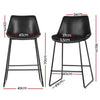 Bertrand | Modern Metal PU Leather Bar Stools | Set Of 2