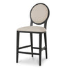 Berwick | Light Beige Fabric French Provincial Commercial Bar Stool