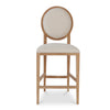 Berwick | Light Beige Fabric French Provincial Commercial Bar Stool