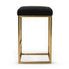 Beverly | Backless Black Boucle Fabric Bar Stool