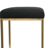 Beverly | Backless Black Boucle Fabric Bar Stool