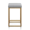 Beverly | Backless Metal Boucle Fabric Bar Stools