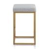 Beverly | Backless Metal Boucle Fabric Bar Stools