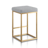 Beverly | Backless Metal Boucle Fabric Bar Stools
