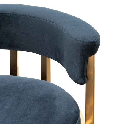 Beverly | Modern Velvet Boucle Fabric Bar Stools | Blue