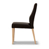 Blake | Modern Black & Silver PU Leather Wooden Dining Chairs | Set Of 2