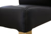 Blake | Modern Black & Silver PU leather Wooden Dining Chairs | Set Of 2