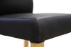 Blake | Modern Black & Silver PU leather Wooden Dining Chairs | Set Of 2