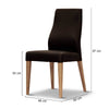 Blake | Modern Black & Silver PU Leather Wooden Dining Chairs | Set Of 2