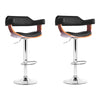 Bolton | Modern Black PU Leather Wooden Bar Stools With Arms | Set Of 2
