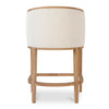 Brampton | Coastal Mid Century Wooden Bar Stool With Arms