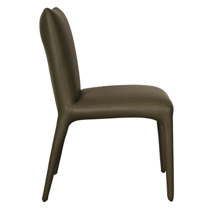 Bravo | Modern Olive PU Leather Dining Chairs | Set Of 2 | Olive