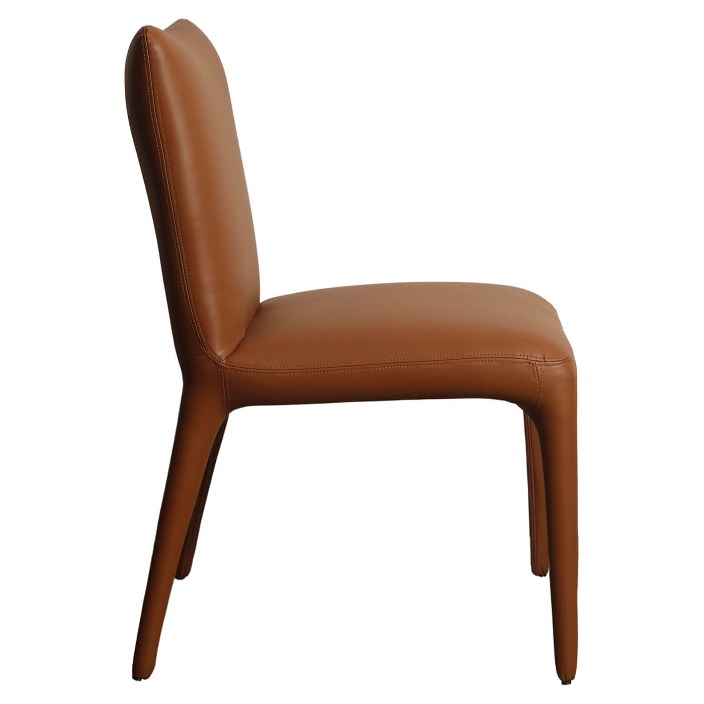 Bravo | Modern Olive PU Leather Dining Chairs | Set Of 2 | Tan