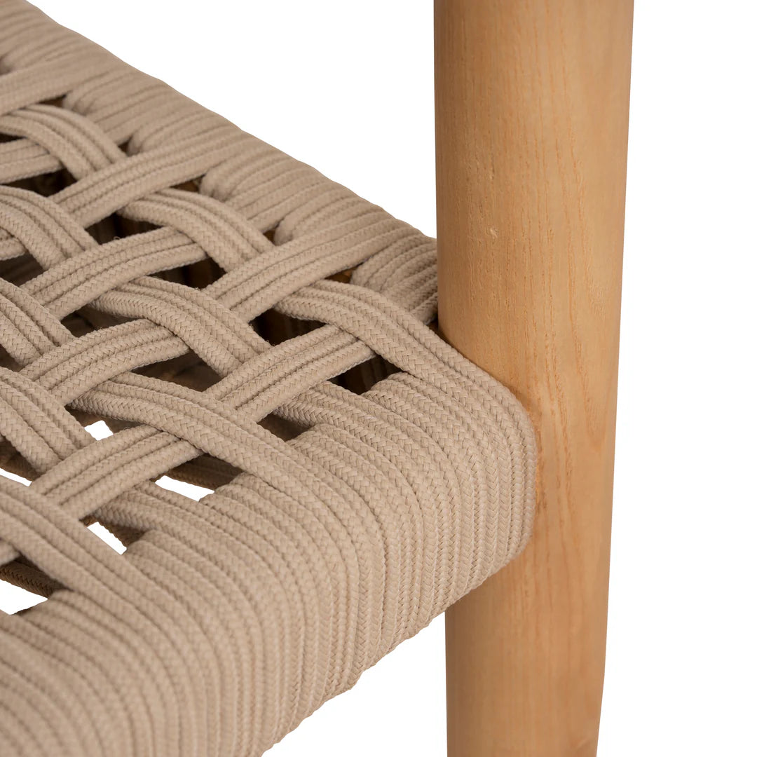 Bridgeport | Coastal Hamptons Scandinavian Style Wooden Rope Dining Chairs | Latte