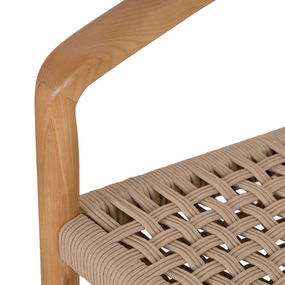 Bridgeport | Coastal Hamptons Scandinavian Style Wooden Rope Dining Chairs | Latte