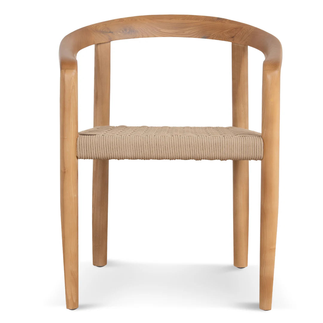 Bridgeport | Coastal Hamptons Scandinavian Style Wooden Rope Dining Chairs | Latte